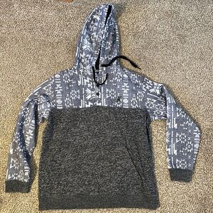Hooey Gray Aztec Hoodie